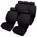 Black Leatherlook Front & Rear Car Seat Covers for Land Rover Defender 110 UKB4C  - Dynamic Drive