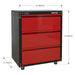 Modular 3 Drawer Cabinet With Worktop 665Mm Sealey  - Dynamic Drive