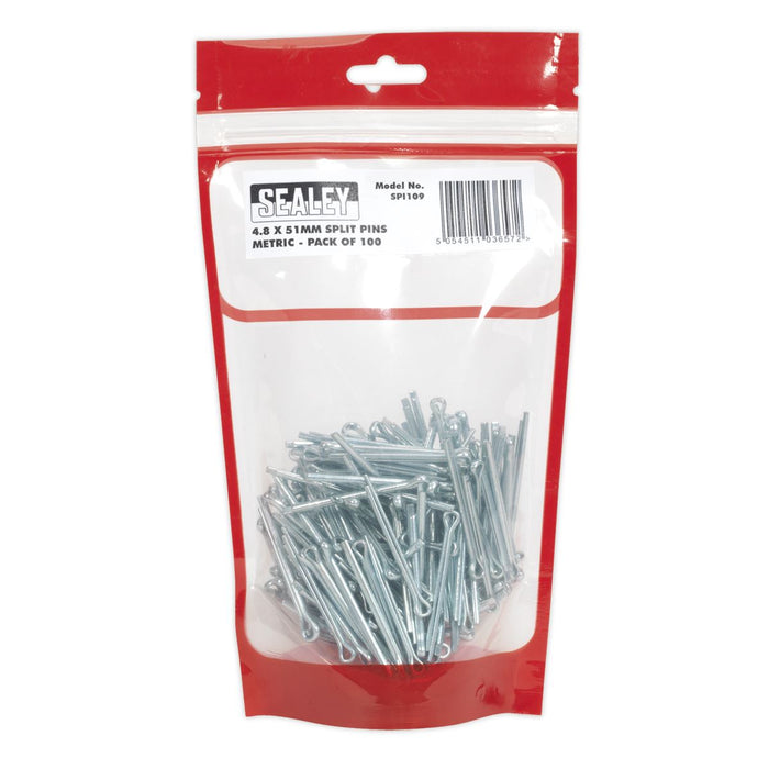 Sealey Split Pin 4.8 x 51mm Pack of 100 SPI109