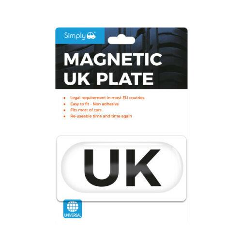 UK Magnetic Reuseable Car Plate Badge Sticker For European EU Travel Law Simply  - Dynamic Drive