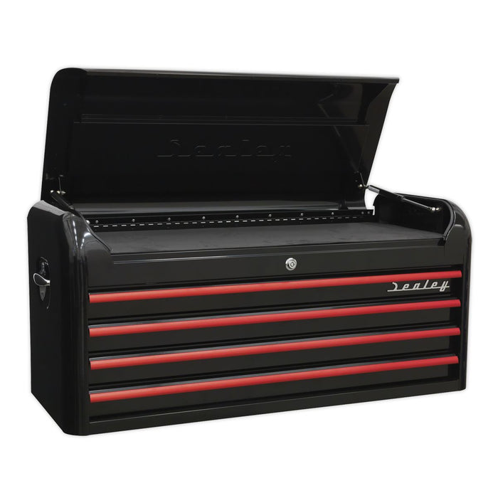 Sealey Retro Style Extra-Wide Topchest & Rollcab Combination 10 Drawer-Black wit Sealey  - Dynamic Drive