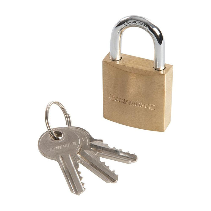 Silverline Brass Padlock 30mm