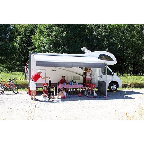 Fiamma F45L 500cm Awning Polar White Case Royal Blue Fabric Motorhome Van