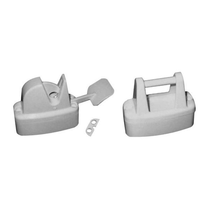 AG Lever Release Door Retainer White for Caravan/Motorhomes