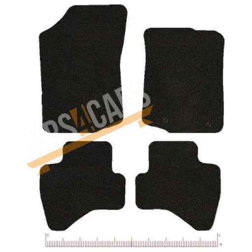 Tailored Blue Yellow Trim Carpet Mats fits Citroen C1 14-18 + Clips 14 15 16 17 18 UKB4C  - Dynamic Drive