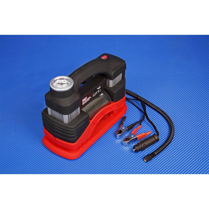 Sealey Tyre Inflator/Mini Air Compressor With Work Light Sealey  - Dynamic Drive