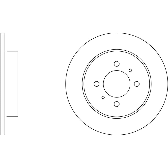 Apec Brake Disc Rear Fits Nissan Almera Sunny