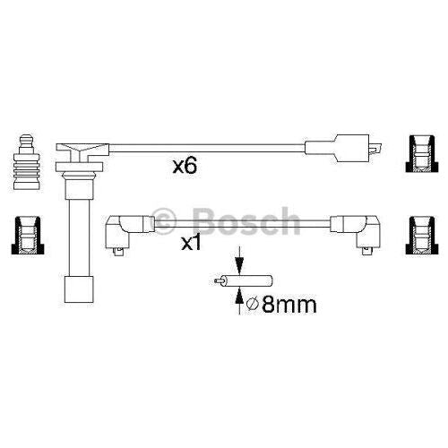 Genuine Bosch Ignition Lead B788 fits Jaguar XJ 6 - 4.0 - 89-94 0986356788