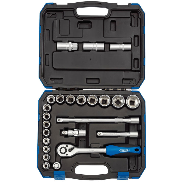 Draper Metric Socket Set, 1/2" Sq. Dr. (24 Piece) 16362 Draper  - Dynamic Drive