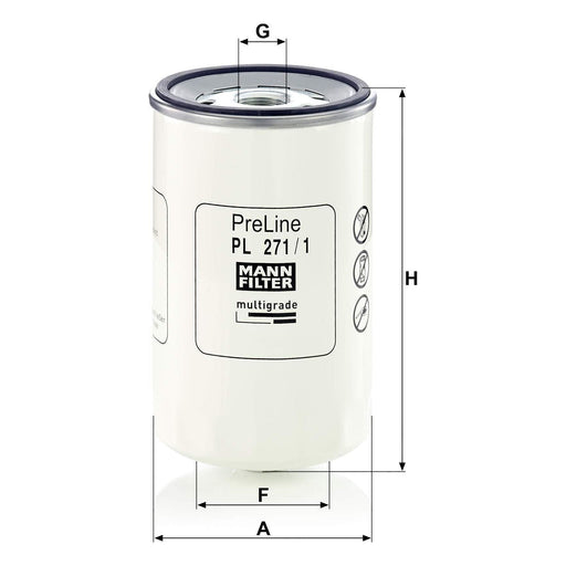 Genuine Mann Fuel Filter for ATLAS WEYCORMERLOVOEGELE PL271/1 Mann & Hummel  - Dynamic Drive