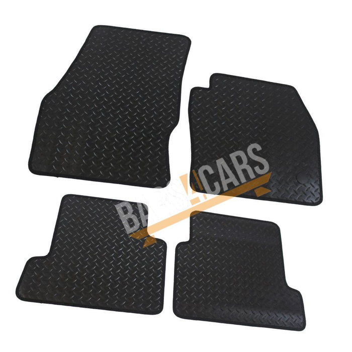 Fully Tailored Silver Trim Rubber Mats fits Ford Kuga 13> 15 Set of 4 2 Clips UKB4C  - Dynamic Drive