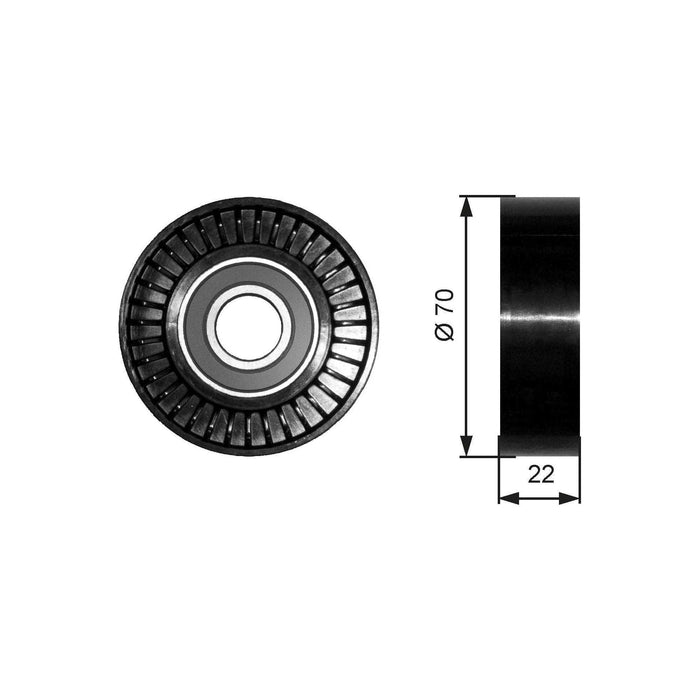 Gates Drivealign Idler fits Mercedes-Benz A A150 - 1.5 - 04-12 T36252