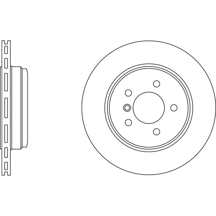 Genuine APEC Rear Brake Discs & Pads Set Vented for BMW 5 Series