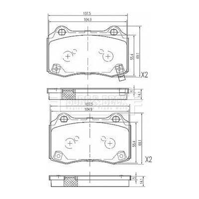 Genuine Borg & Beck Rear Brake Pads fits S 1113 BBP2649 Borg & Beck  - Dynamic Drive