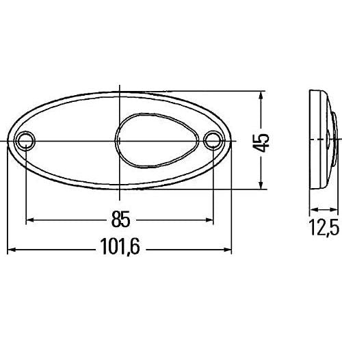 Hella Side Marker Light LED 24V 2PS 964 295-057 Hella  - Dynamic Drive