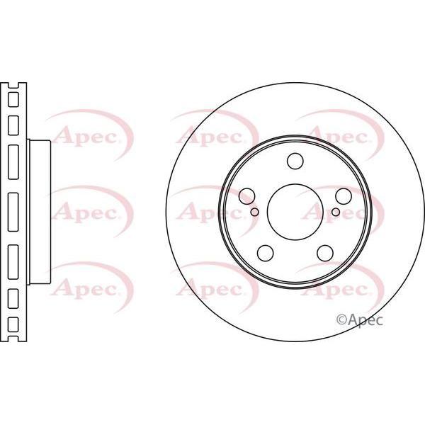 APEC Brake Disc (Front) (Single) DSK4101 fits Subaru