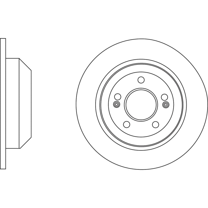 Genuine APEC Rear Brake Discs & Pads Set Solid for Hyundai Santa Fe