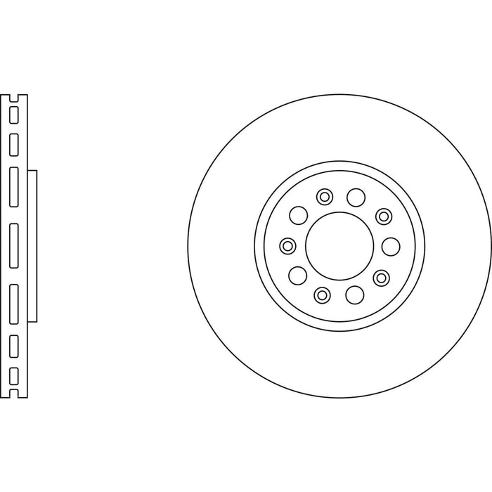 Genuine APEC Front Brake Discs & Pads Set Vented for Audi A3