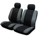 UNIVERSAL FRONT CAR SEAT COVERS Inc Headrests Black/Grey Washable & Airbag Safe UKB4C  - Dynamic Drive