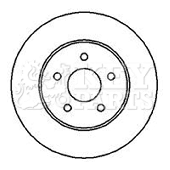 Genuine Key Parts KBD4239 Brake Disc Pair (Rear) Key Parts  - Dynamic Drive