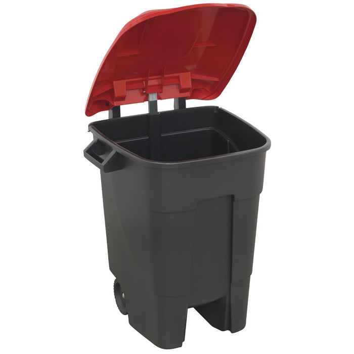 Sealey Refuse/Wheelie Bin 100L Red BM100R