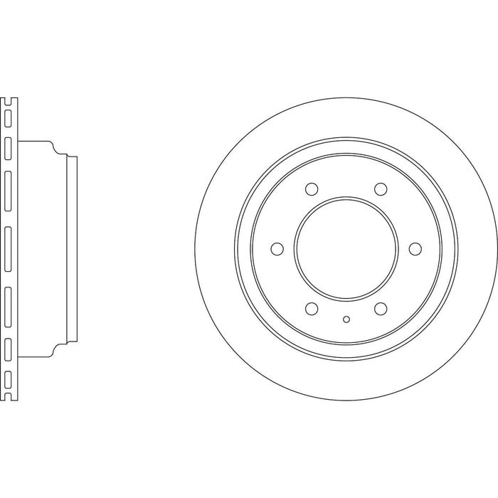 Genuine APEC Rear Brake Discs & Pads Set Vented for Opel Frontera