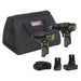 2 x SV10.8 Series Cordless Combi Drill & Impact Driver Kit 10.8V - 2 Batteries Sealey  - Dynamic Drive