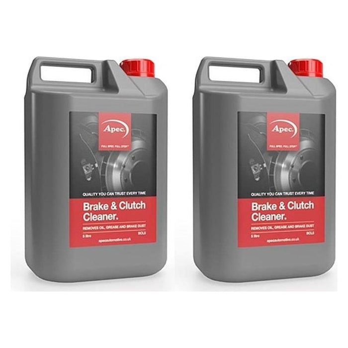 2x Apec Liquid Brake Cleaner 5 Litres Remove Grease and Dirt Fast Apec  - Dynamic Drive