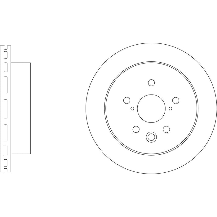 Apec Brake Disc Rear Fits Lexus Is200 Is250 Is300