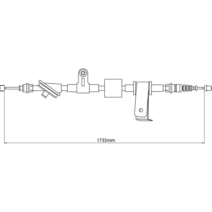 Apec Brake Cable Rear Fits Alfa Romeo 159