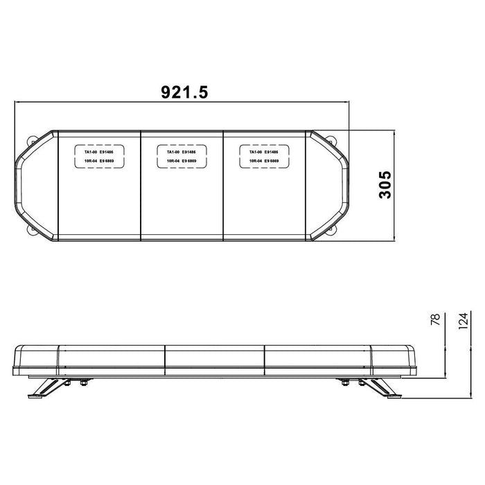 Ring Automotive RCV9820 TM LED Light Bar, 922 mm