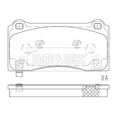 Genuine Borg & Beck Brake Pads fits 3 2017 BBP2824 Borg & Beck  - Dynamic Drive