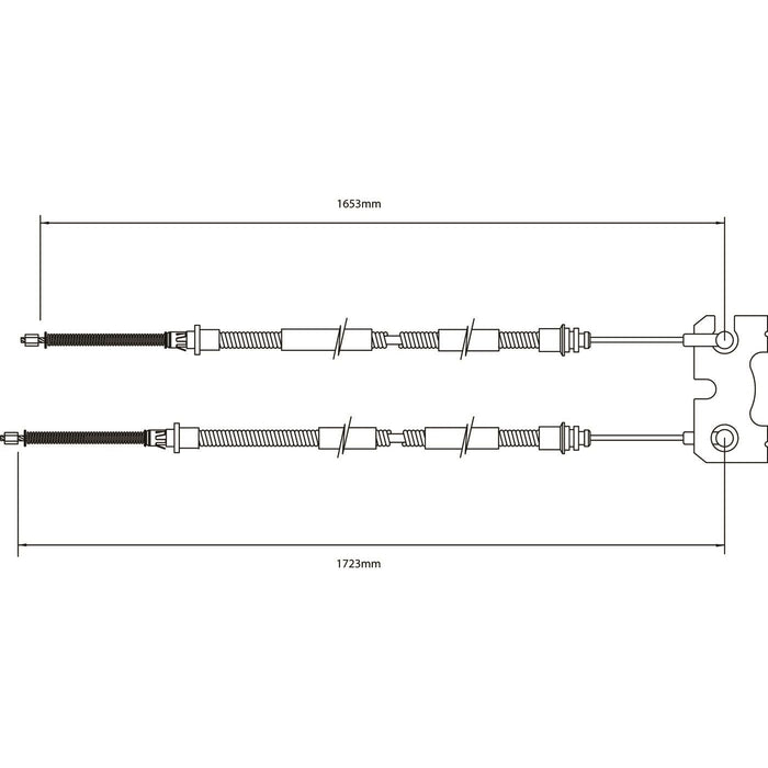 Apec Brake Cable Rear Fits Ford Escort