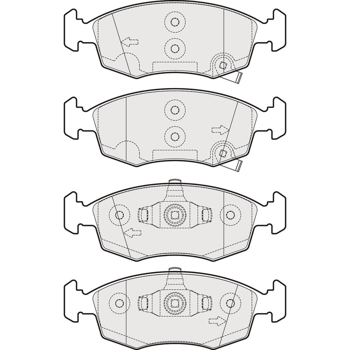 Genuine APEC Front Brake Disc & Pads Set Vented for Fiat Panda