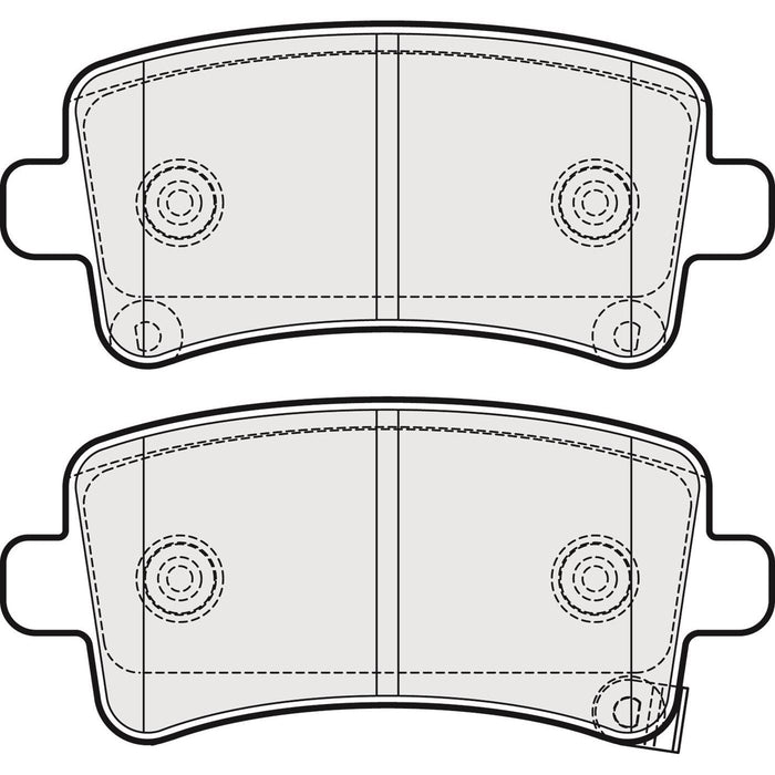 Apec Brake Pads Rear Fits Opel Insignia Saab 9-5 Vauxhall Apec  - Dynamic Drive