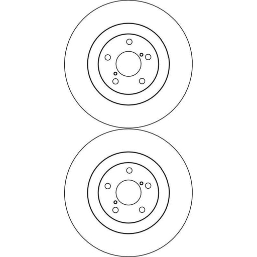 Genuine TRW Brake Disc (Pair) DF4104 TRW  - Dynamic Drive