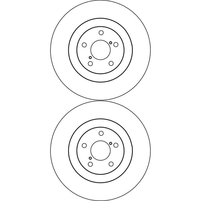 Genuine TRW Brake Disc (Pair) DF4104 TRW  - Dynamic Drive