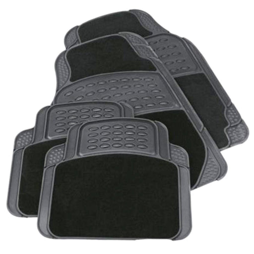 Heavy Duty Rubber & Carpet Floor Mats Set  Universal Fit UKB4C  - Dynamic Drive