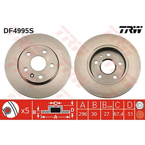 Genuine TRW Brake Disc (Single) DF4995S TRW  - Dynamic Drive