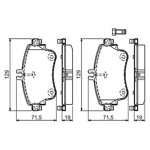 Bosch Brake Pad Set Bp1508 fits Mercedes-Benz A A180 CDi|CDi BlueEFFICIENCY - 1.