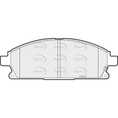 Apec Brake Pads Front Fits Nissan Elgrand Serena Terrano X-Trail Apec  - Dynamic Drive