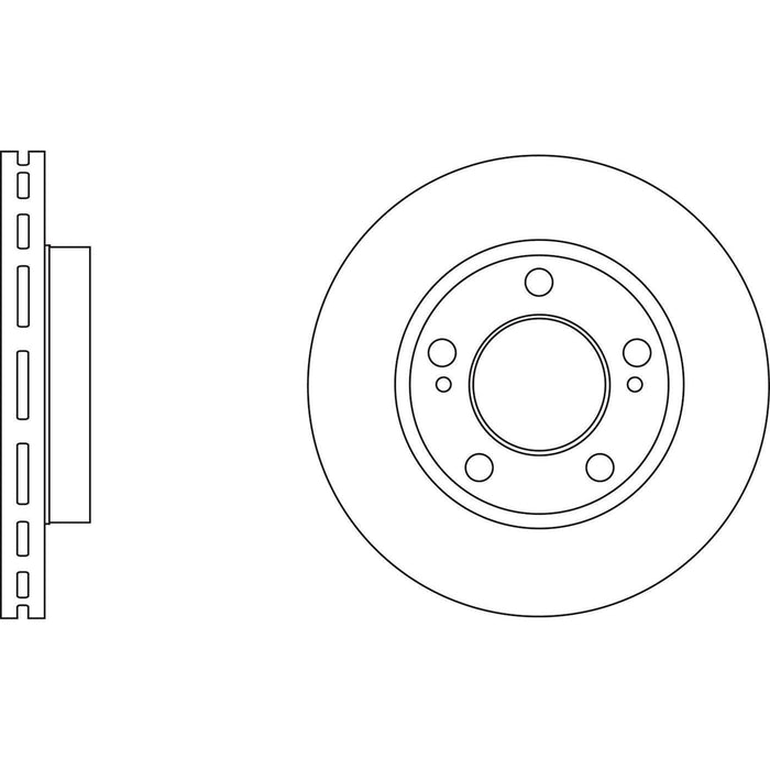 Apec Brake Disc Front Fits Ssangyong Actyon Korando Kyron Musso Rexton W