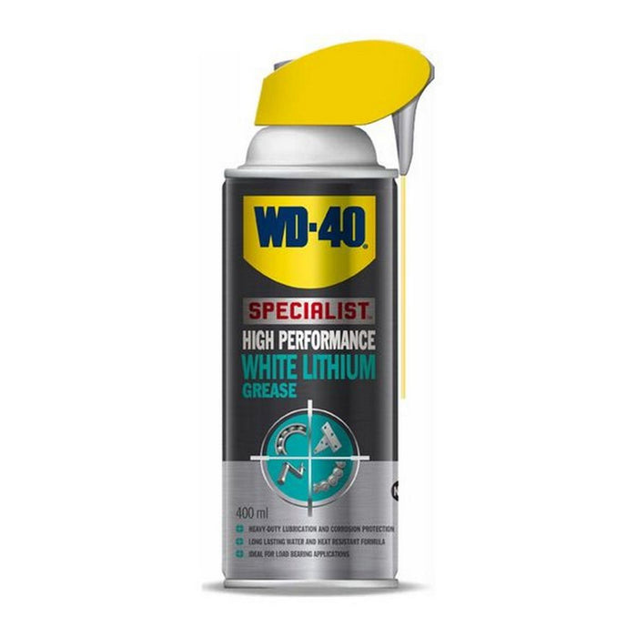 WD 40 White Lithium Grease 400ml Long Lasting Lubricant for Metal & Plastic P