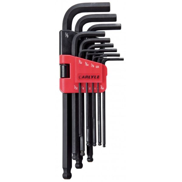 Carlyle Hand Tools Hex Key Set Long Ball SAE Carlyle Hand Tools Carlyle Hand Tools  - Dynamic Drive