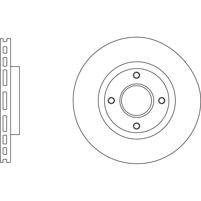 Genuine APEC Front Brake Discs & Pads Set Vented for Nissan Cube