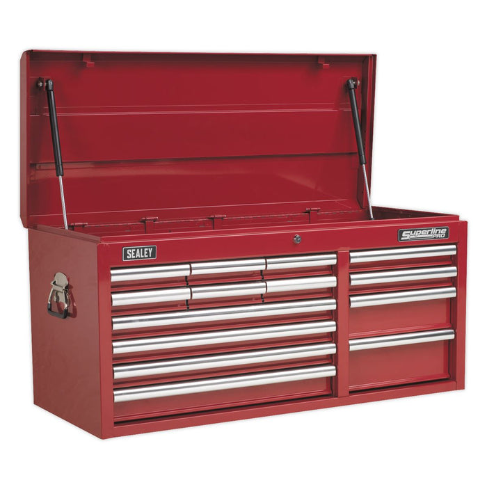 Sealey Topchest 14 Drawer with Ball-Bearing Slides Heavy-Duty Red AP41149