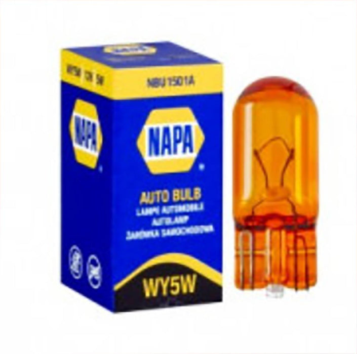 2 x NAPA 501 W5W Amber Orange 12V 5W Capless Side Indicator Repeater Car Bulbs