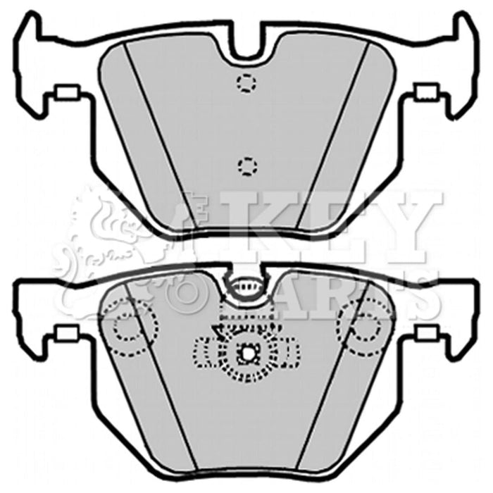 Genuine Key Parts KBP1937 Rear Brake Pads (Ate-Teves)