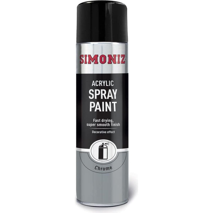 4x Simoniz Chrome Effect Aerosol High Quality Spray Paint 500ml SIMP20D