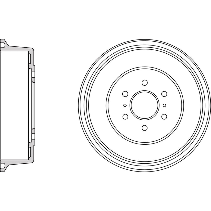 Apec Brake Drum Rear Fits Nissan Navara Np300